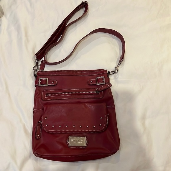 Nine West Crossbody Red Studded - Picture 1 of 11